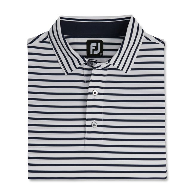 Camicie Footjoy Lisle 2 Color Stripe Self Collar Uomo Bianche Nere | VLIGJZO-08