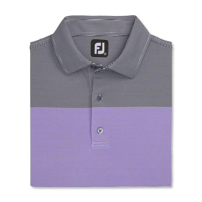 Camicie Footjoy Lisle End-On-End Block Self Collar Uomo Grigie Viola | XKJAHVL-25