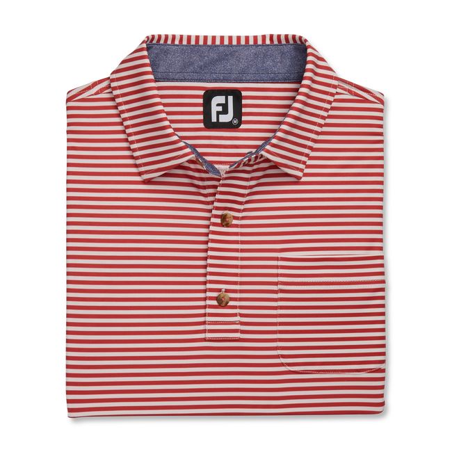 Camicie Footjoy Stripe Full Dull Self Collar Uomo Rosa | QBSMCDL-08