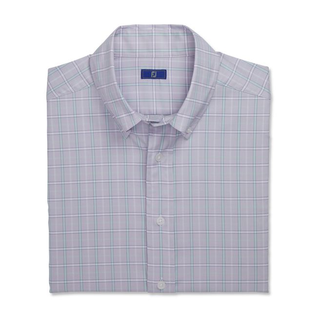 Camicie Footjoy Super Soft Woven Plaid Uomo Azzurre | HZDWOJU-98