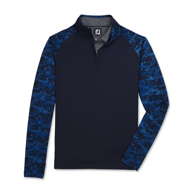 Felpa Footjoy Camo Color Block Mid-Layer Uomo Blu Marino | VZBRPKF-84