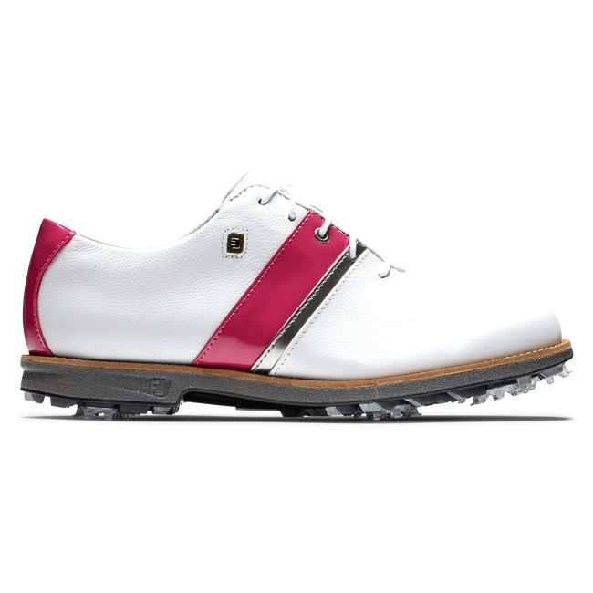 Scarpe Golf Chiodate Footjoy MyJoys Premiere Series - Traditional Donna Bianche Fucsia | SDUMCKZ-49