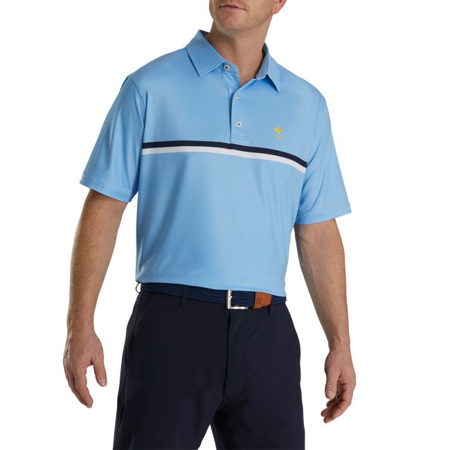 Camicie Footjoy 1927 Trophy Double Chest Stripe Self Collar Uomo Blu | QJNUCVR-60