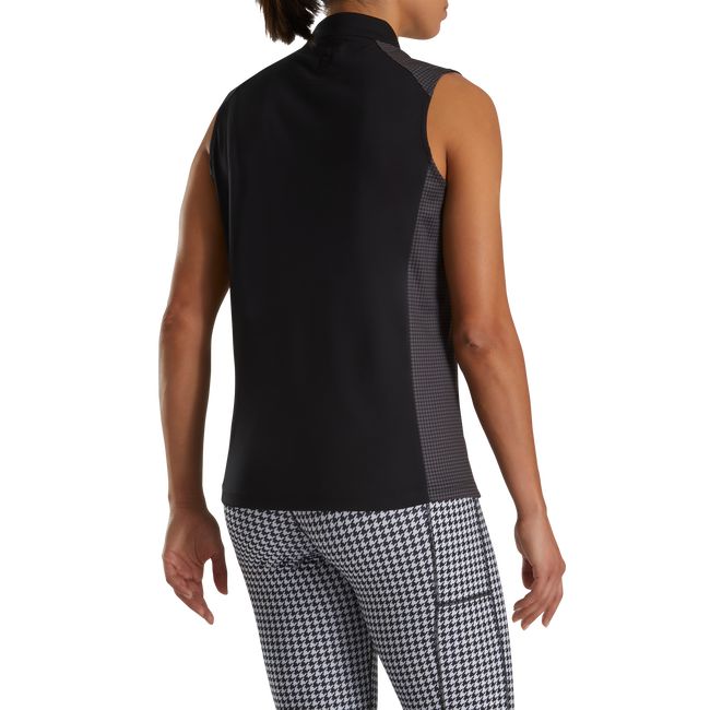 Camicie Footjoy 1/4 Zip Houndstooth Trim Donna Nere | KVDZXWL-16