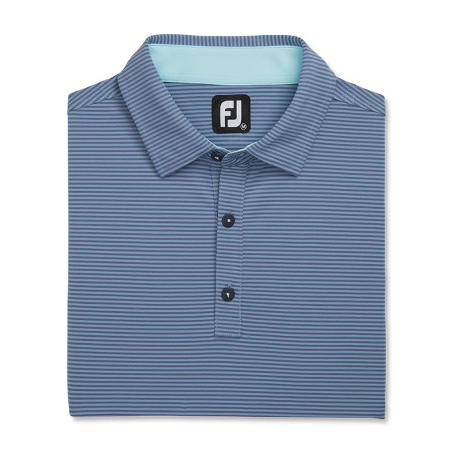 Camicie Footjoy Feeder Stripe Mix Stretch Pique Self Collar Uomo Blu | NQIJOHP-85