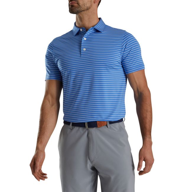 Camicie Footjoy Ginnastica Fit Classiche Stripe Self Collar Uomo Blu Marino | SVGYUEI-13