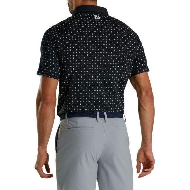 Camicie Footjoy Ginnastica Fit Deco Print Self Collar Uomo Nere | LJGBPUZ-69