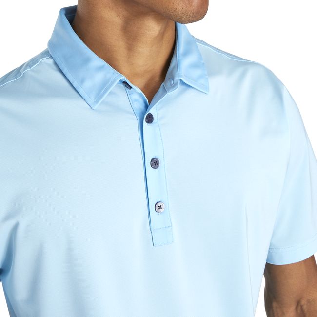 Camicie Footjoy Ginnastica Fit Lisle End-On-End Self Collar Uomo Azzurre | SFCXVQO-20