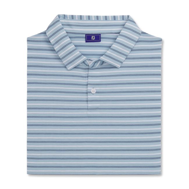 Camicie Footjoy Ginnastica Fit Multi-Stripe Jersey Uomo Blu | RAXMJFC-81