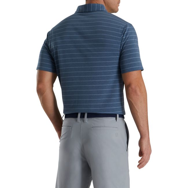 Camicie Footjoy Ginnastica Fit Open Stripe Jersey Self Collar Uomo Blu Reale | KYPWHAE-05