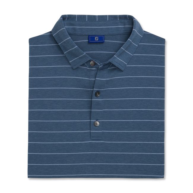 Camicie Footjoy Ginnastica Fit Open Stripe Jersey Self Collar Uomo Blu Reale | KYPWHAE-05