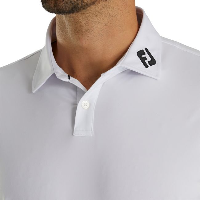 Camicie Footjoy Ginnastica Fit Solid Lisle Self Collar Uomo Bianche | HWJLQUG-26