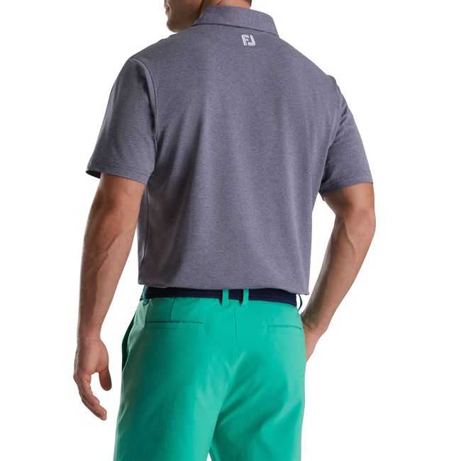 Camicie Footjoy Heather Stretch Pique Solid Self Collar Uomo Grigie | PJYCXEQ-27