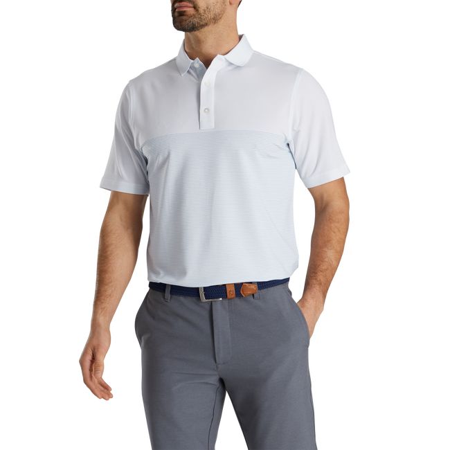 Camicie Footjoy Lisle Engineered Pin Stripe Self Collar Uomo Bianche | FEKASZI-97