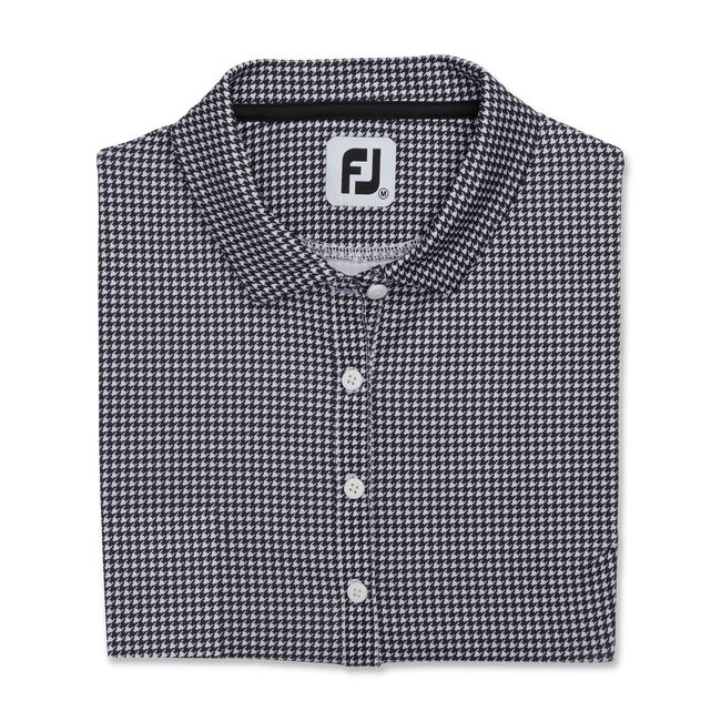 Camicie Footjoy Lisle Houndstooth Senza Maniche Donna Nere | QXZHPIM-78