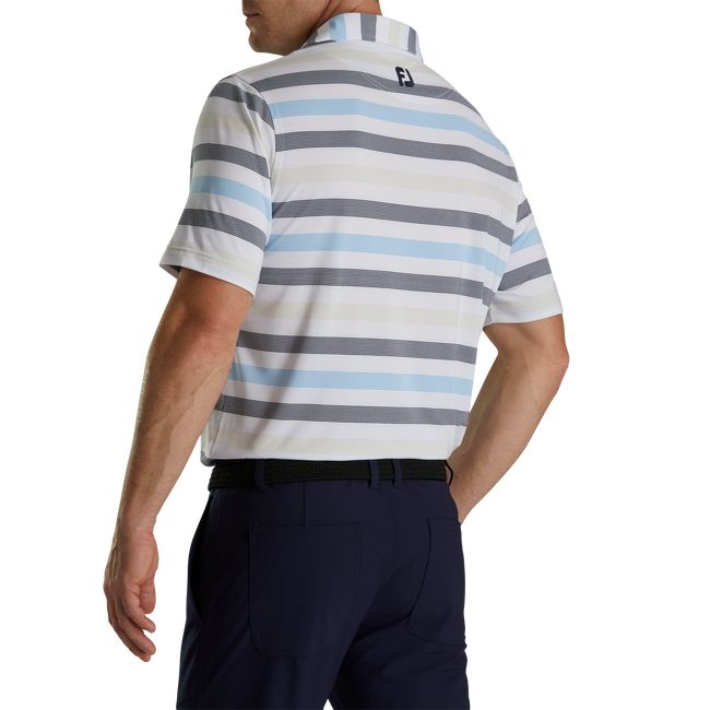 Camicie Footjoy Lisle Light Stripe Self Collar Uomo Colorate | NBRGYCP-83