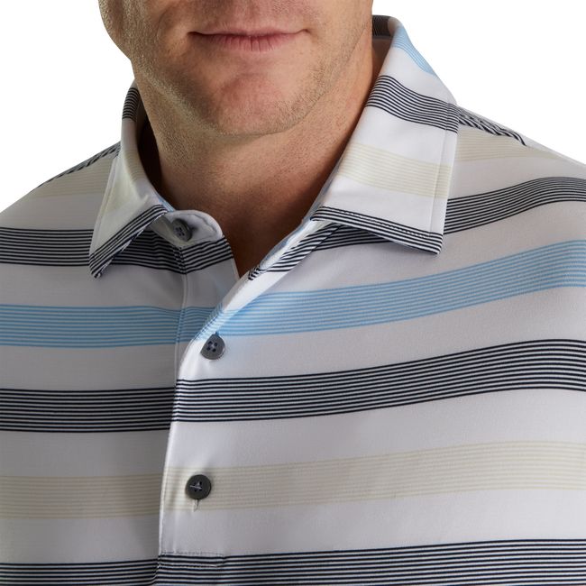 Camicie Footjoy Lisle Light Stripe Self Collar Uomo Colorate | NBRGYCP-83