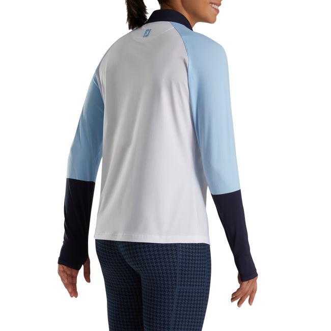 Camicie Footjoy Micro Stripe Sun Protection Donna Bianche Blu | CXDRHGP-42