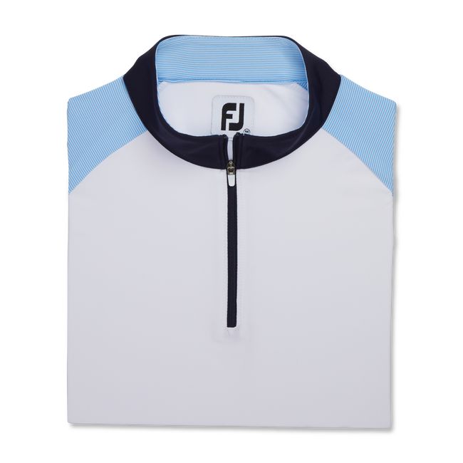 Camicie Footjoy Micro Stripe Sun Protection Donna Bianche Blu | CXDRHGP-42