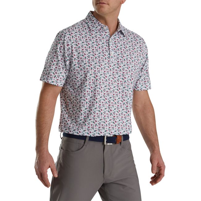 Camicie Footjoy Mini Floral Lisle Self Collar Uomo Fiori | YLITHRG-74