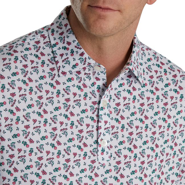 Camicie Footjoy Mini Floral Lisle Self Collar Uomo Fiori | YLITHRG-74