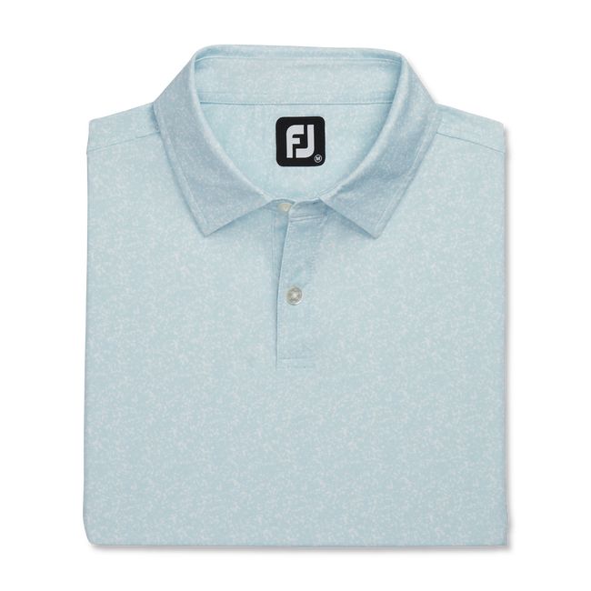 Camicie Footjoy Paint Splatter Print Lisle Self Collar Uomo Azzurre Bianche | NHITUYG-30