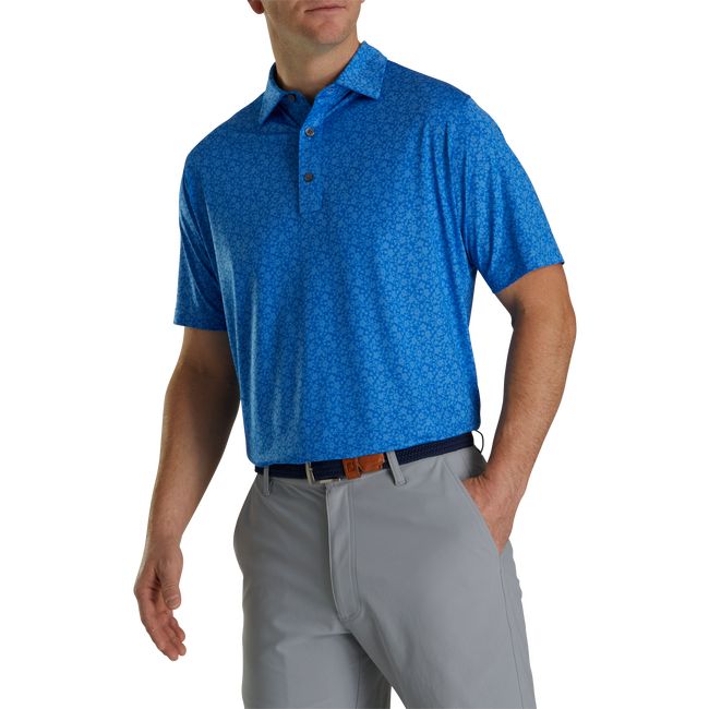 Camicie Footjoy Painted Floral Lisle Self Collar Uomo Blu | SBUYLAV-75