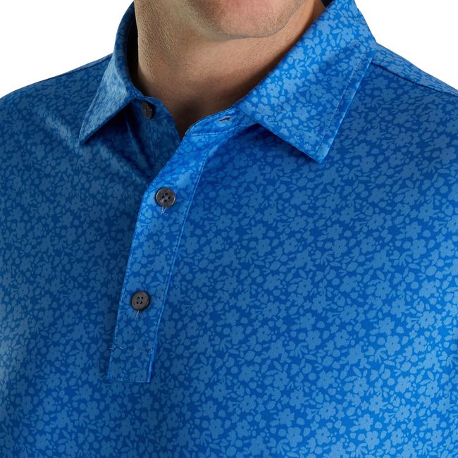 Camicie Footjoy Painted Floral Lisle Self Collar Uomo Blu | SBUYLAV-75