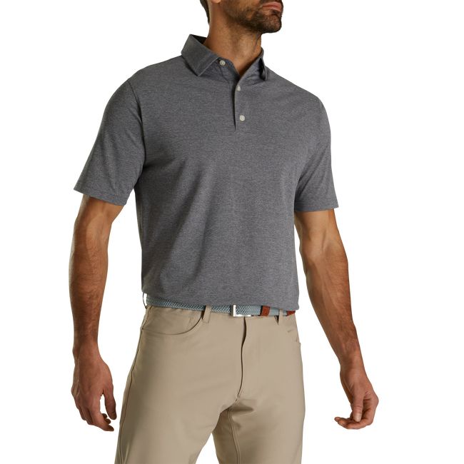 Camicie Footjoy Performance Stretch Pique Solid Self Collar Uomo Grigie | AZRFBXW-26