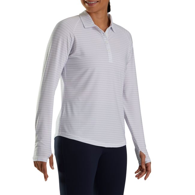 Camicie Footjoy Pin Stripe Sun Protection Donna Bianche | CESGTOR-32