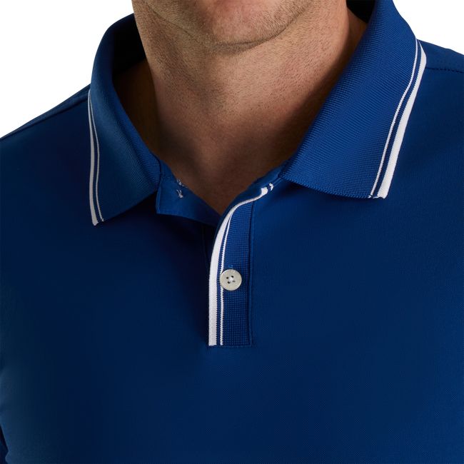 Camicie Footjoy Pique Leggere Sun Protection Knit Collar Uomo Blu Scuro | CBWAINP-59