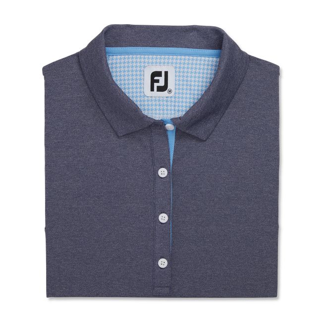 Camicie Footjoy Pique Senza Maniche Houndstooth Trim Donna Blu Marino | UTWZFAO-09