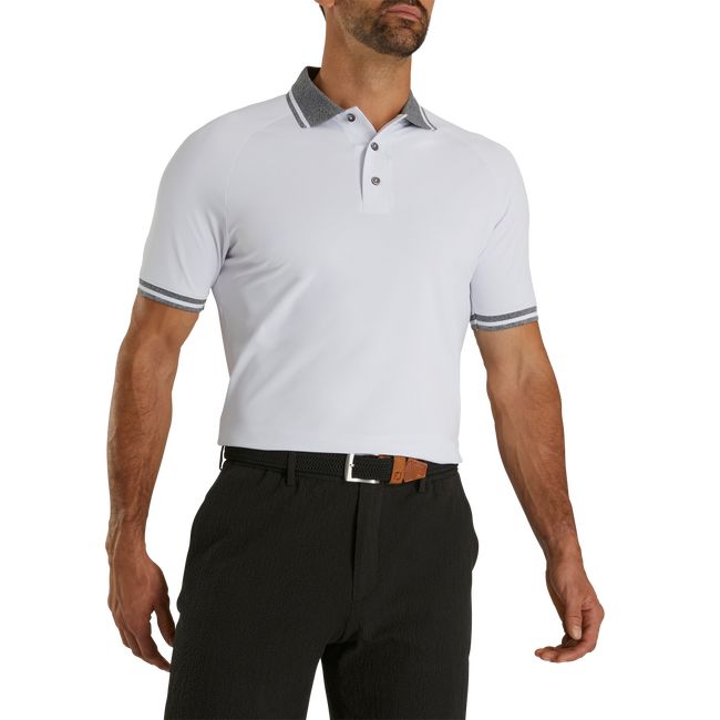 Camicie Footjoy Raglan Knit Pique Polo Uomo Bianche | MFYHNZE-94