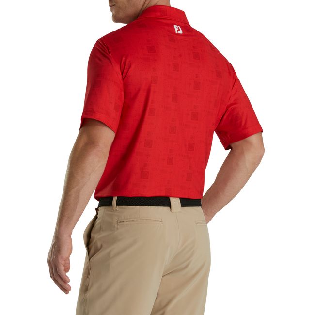 Camicie Footjoy Ryder Cup Tonal Print Self Collar Uomo Rosse | ADGSYIT-39