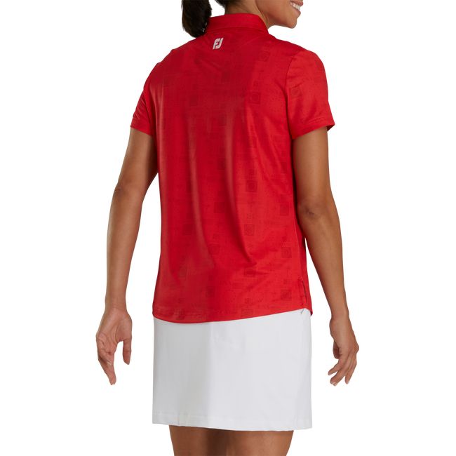 Camicie Footjoy Ryder Cup Tonal Print Self Collar Donna Rosse | HXRJFCM-35