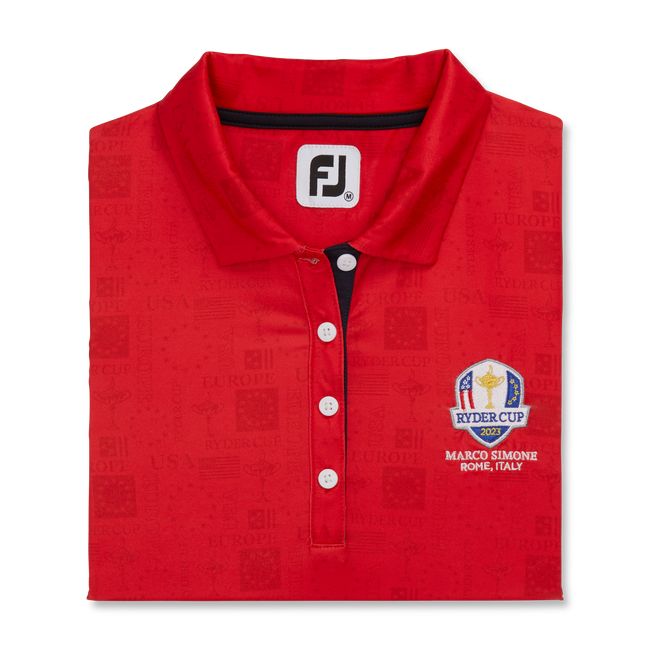 Camicie Footjoy Ryder Cup Tonal Print Self Collar Donna Rosse | HXRJFCM-35