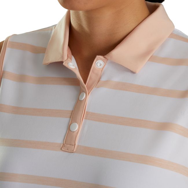 Camicie Footjoy Senza Maniche Spacedye Stripe Donna Bianche | ZSGFDEM-29