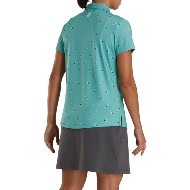 Camicie Footjoy Shoe Print Lisle Self Collar Donna Menta | GRYCSJM-76