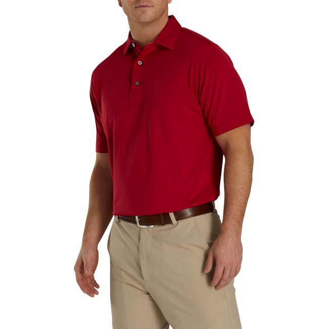 Camicie Footjoy Solid Lisle Self Collar Uomo Rosse | AQSCVPI-39