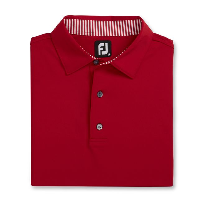 Camicie Footjoy Solid Lisle Self Collar Uomo Rosse | AQSCVPI-39