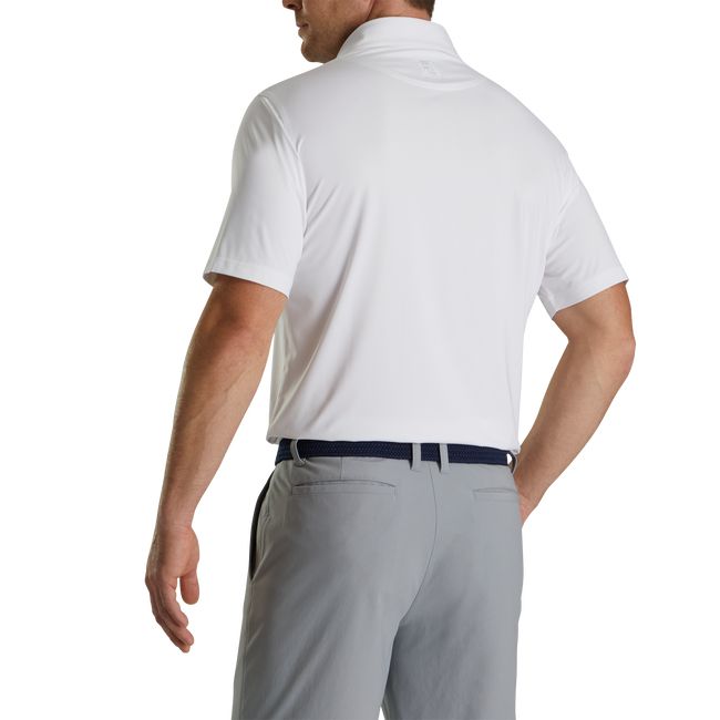 Camicie Footjoy Solid Lisle Set On Placket Uomo Bianche | BRJGZTO-19