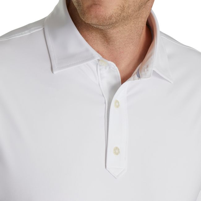 Camicie Footjoy Solid Lisle Set On Placket Uomo Bianche | BRJGZTO-19