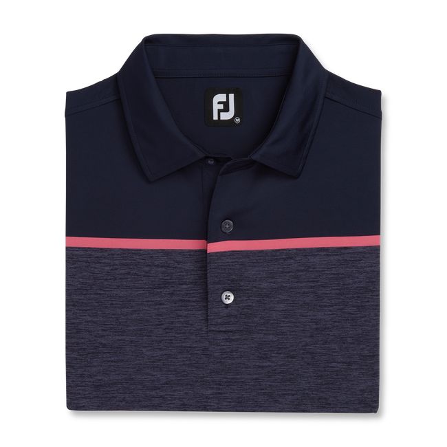 Camicie Footjoy Spacedye Block Lisle Self Collar Uomo Blu Marino | IJAXKCS-73