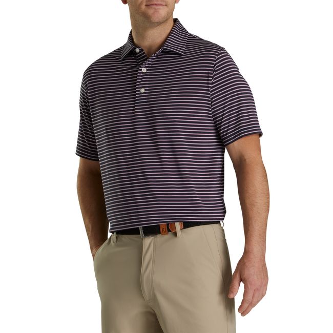 Camicie Footjoy Stretch Lisle Pinstripe Uomo Grigie | APKRCHY-70