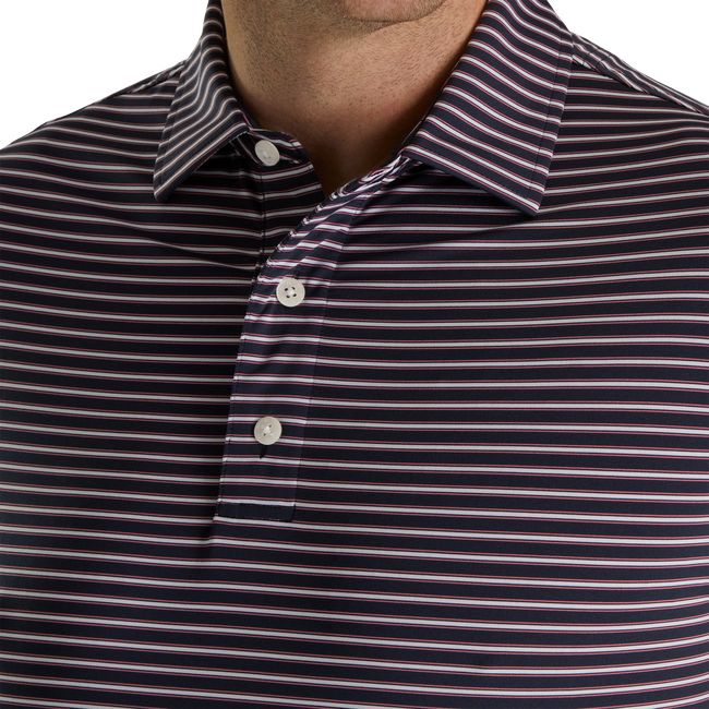 Camicie Footjoy Stretch Lisle Pinstripe Uomo Grigie | APKRCHY-70