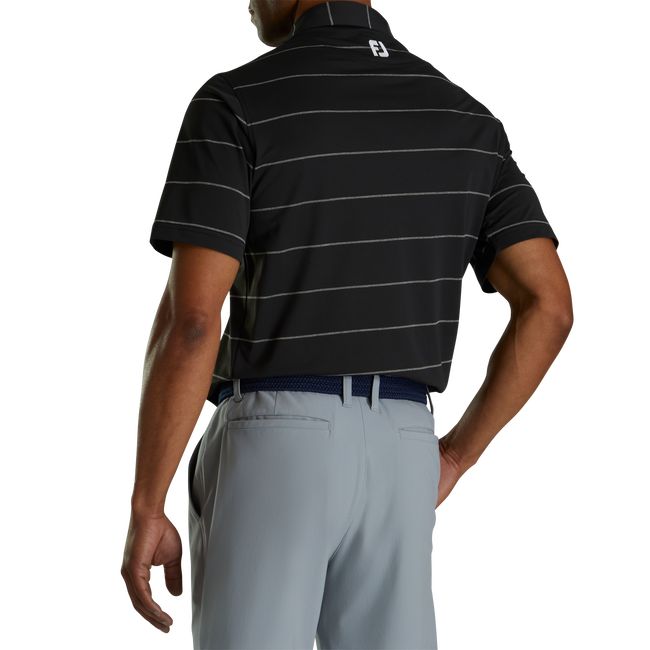 Camicie Footjoy Stretch Pique Chalkstripe Self Collar Uomo Nere | ORVWJEX-71