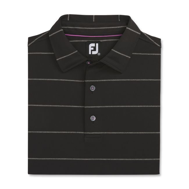 Camicie Footjoy Stretch Pique Chalkstripe Self Collar Uomo Nere | ORVWJEX-71