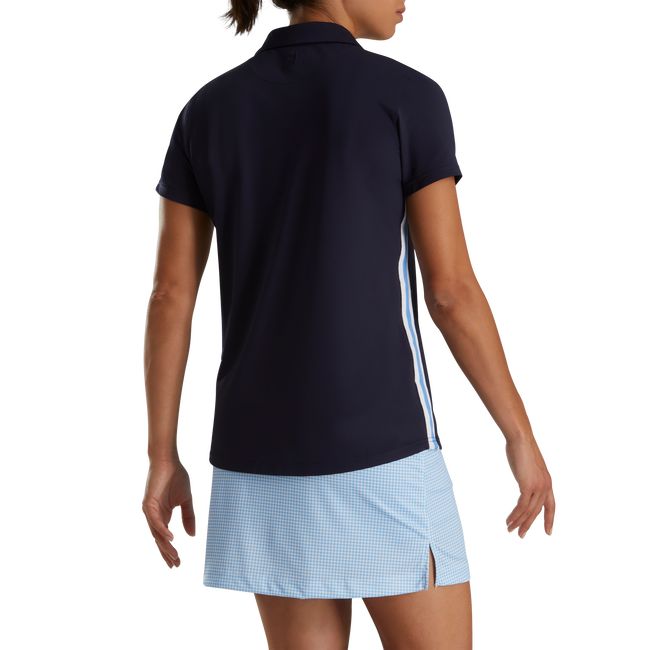 Camicie Footjoy Stripe Ribbon Trim Donna Blu Marino | PUNOIVG-59