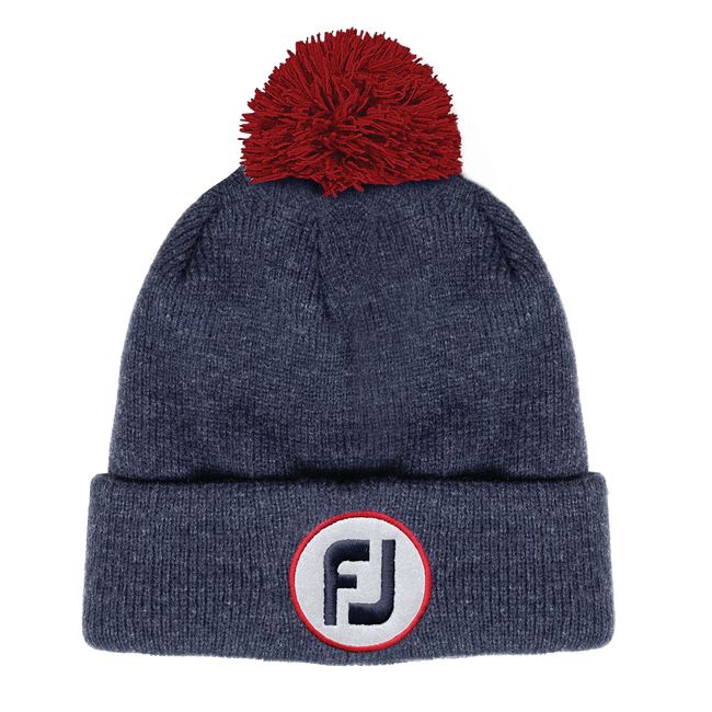 Cappelli Footjoy Pom Pom Solid Knit Uomo Blu Marino | UJWFODP-34