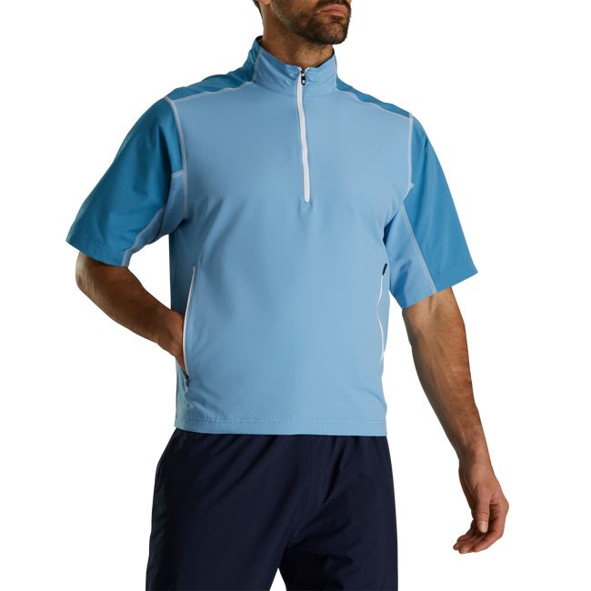 Felpa Footjoy Corta Sleeve Sportive Windshirt Uomo Blu | XACHKPQ-27